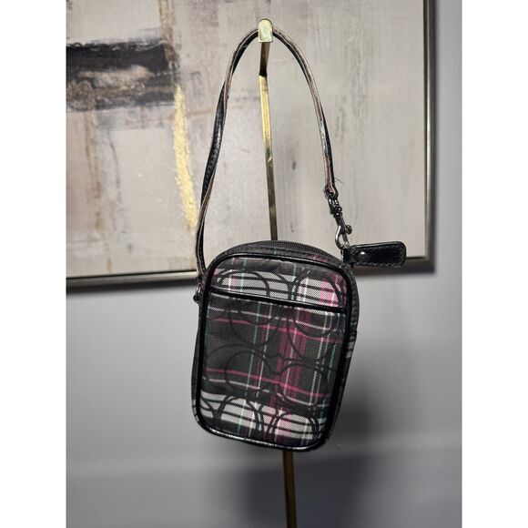Vintage Coach Black and Pink Glitter Camera Bag - Picture 2 of 6